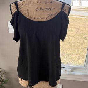Paper Crane Black Cold Shoulder Blouse